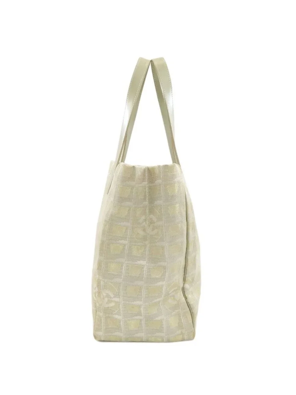 Chanel New Travel Line MM Tote Bag Nylon Jacquard